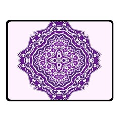 Mandala Purple Mandalas Balance Double Sided Fleece Blanket (small)  by Simbadda