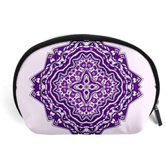 Mandala Purple Mandalas Balance Accessory Pouches (large)  by Simbadda