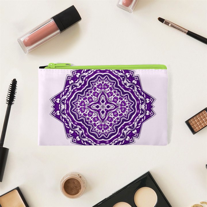 Mandala Purple Mandalas Balance Cosmetic Bag (XS)