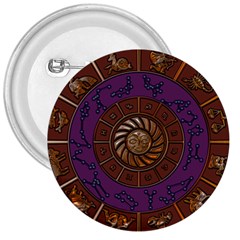 Zodiak Zodiac Sign Metallizer Art 3  Buttons by Simbadda