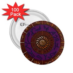 Zodiak Zodiac Sign Metallizer Art 2 25  Buttons (100 Pack)  by Simbadda