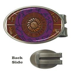 Zodiak Zodiac Sign Metallizer Art Money Clips (oval)  by Simbadda