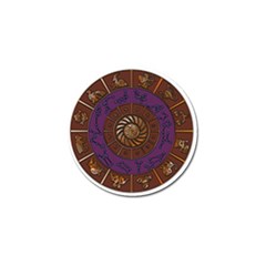 Zodiak Zodiac Sign Metallizer Art Golf Ball Marker by Simbadda