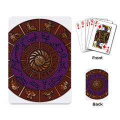 Zodiak Zodiac Sign Metallizer Art Playing Card by Simbadda