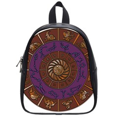 Zodiak Zodiac Sign Metallizer Art School Bags (small)  by Simbadda