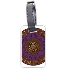 Zodiak Zodiac Sign Metallizer Art Luggage Tags (one Side)  by Simbadda