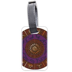 Zodiak Zodiac Sign Metallizer Art Luggage Tags (two Sides) by Simbadda