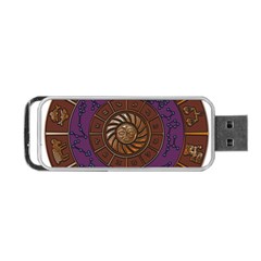 Zodiak Zodiac Sign Metallizer Art Portable Usb Flash (one Side) by Simbadda