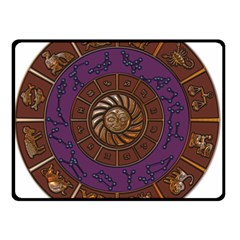 Zodiak Zodiac Sign Metallizer Art Double Sided Fleece Blanket (small)  by Simbadda