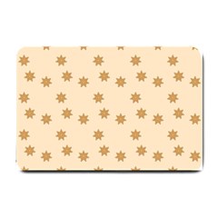 Pattern Gingerbread Star Small Doormat  by Simbadda