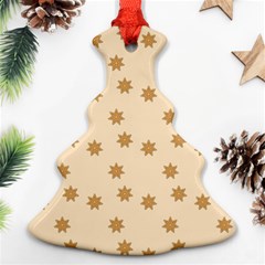 Pattern Gingerbread Star Christmas Tree Ornament (two Sides) by Simbadda