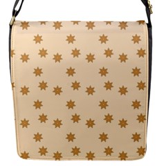 Pattern Gingerbread Star Flap Messenger Bag (s) by Simbadda