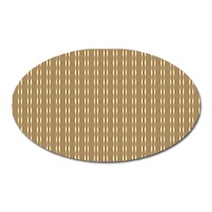 Pattern Background Brown Lines Oval Magnet by Simbadda