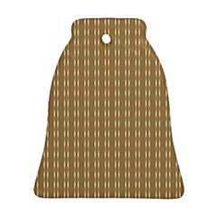 Pattern Background Brown Lines Bell Ornament (two Sides)