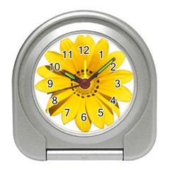 Transparent Flower Summer Yellow Travel Alarm Clocks by Simbadda