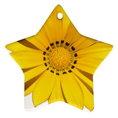 Transparent Flower Summer Yellow Star Ornament (two Sides) by Simbadda