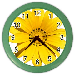 Transparent Flower Summer Yellow Color Wall Clocks by Simbadda