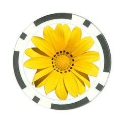 Transparent Flower Summer Yellow Poker Chip Card Guard by Simbadda