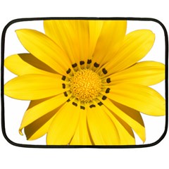 Transparent Flower Summer Yellow Fleece Blanket (mini) by Simbadda