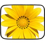 Transparent Flower Summer Yellow Fleece Blanket (Mini) 35 x27  Blanket