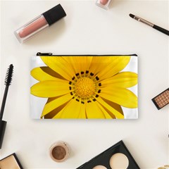 Transparent Flower Summer Yellow Cosmetic Bag (small)  by Simbadda