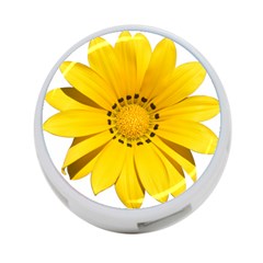 Transparent Flower Summer Yellow 4-port Usb Hub (one Side) by Simbadda