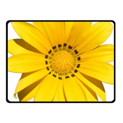 Transparent Flower Summer Yellow Fleece Blanket (small) by Simbadda