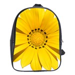 Transparent Flower Summer Yellow School Bags (XL)  Front