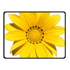 Transparent Flower Summer Yellow Double Sided Fleece Blanket (small)  by Simbadda