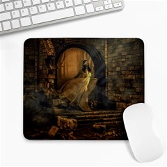 Woman Lost Model Alone Large Mousepads by Simbadda