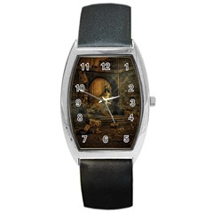 Woman Lost Model Alone Barrel Style Metal Watch by Simbadda