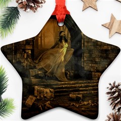 Woman Lost Model Alone Star Ornament (two Sides) by Simbadda