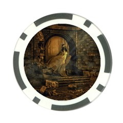 Woman Lost Model Alone Poker Chip Card Guard by Simbadda