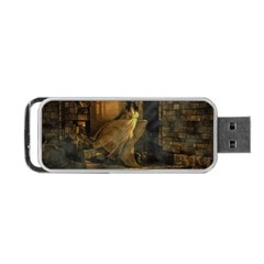 Woman Lost Model Alone Portable Usb Flash (two Sides) by Simbadda