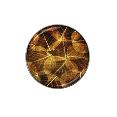 Leaves Autumn Texture Brown Hat Clip Ball Marker (4 Pack) by Simbadda