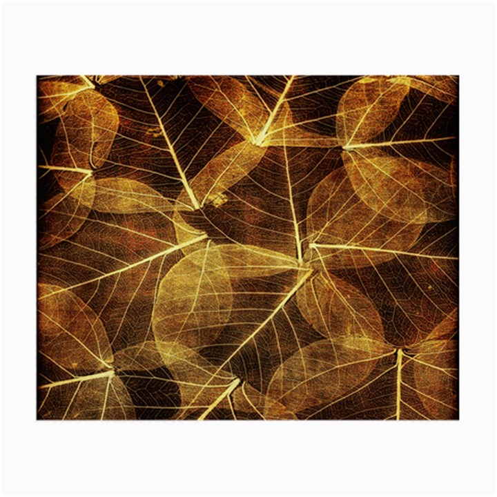 Leaves Autumn Texture Brown Small Glasses Cloth (2-Side)