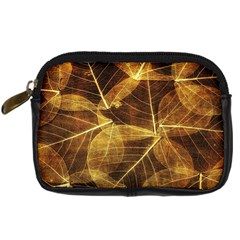 Leaves Autumn Texture Brown Digital Camera Cases by Simbadda