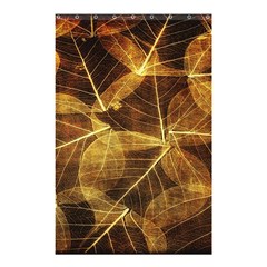 Leaves Autumn Texture Brown Shower Curtain 48  X 72  (small)  by Simbadda