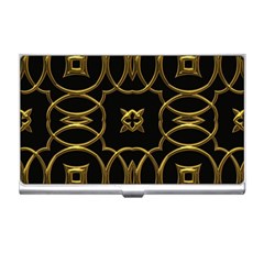 Black And Gold Pattern Elegant Geometric Design Business Card Holders by yoursparklingshop