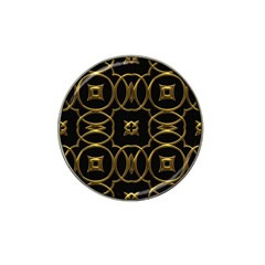 Black And Gold Pattern Elegant Geometric Design Hat Clip Ball Marker (10 Pack) by yoursparklingshop