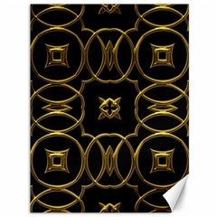 Black And Gold Pattern Elegant Geometric Design Canvas 36  X 48   by yoursparklingshop