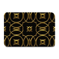 Black And Gold Pattern Elegant Geometric Design Plate Mats by yoursparklingshop