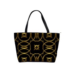 Black And Gold Pattern Elegant Geometric Design Shoulder Handbags by yoursparklingshop