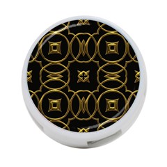 Black And Gold Pattern Elegant Geometric Design 4-port Usb Hub (one Side) by yoursparklingshop