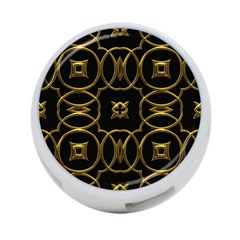 Black And Gold Pattern Elegant Geometric Design 4-port Usb Hub (two Sides)  by yoursparklingshop