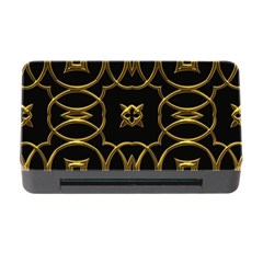 Black And Gold Pattern Elegant Geometric Design Memory Card Reader With Cf by yoursparklingshop