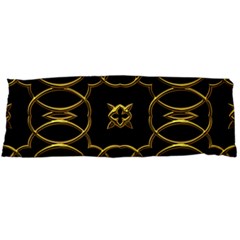 Black And Gold Pattern Elegant Geometric Design Body Pillow Case (dakimakura) by yoursparklingshop