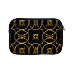 Black And Gold Pattern Elegant Geometric Design Apple Ipad Mini Zipper Cases by yoursparklingshop