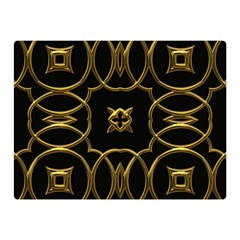 Black And Gold Pattern Elegant Geometric Design Double Sided Flano Blanket (mini)  by yoursparklingshop