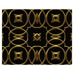 Black And Gold Pattern Elegant Geometric Design Double Sided Flano Blanket (medium)  by yoursparklingshop